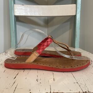 UGG AUSTRALIA Women Bria Sandal Red Flip Flop Tong Sandals Bohemian Women Size 9